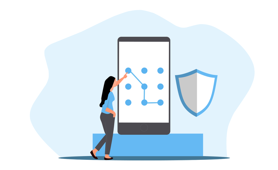 Free security pattern lock vector