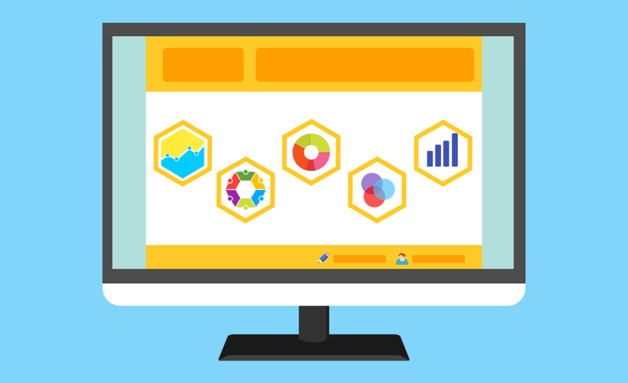 Free statistic survey website vector